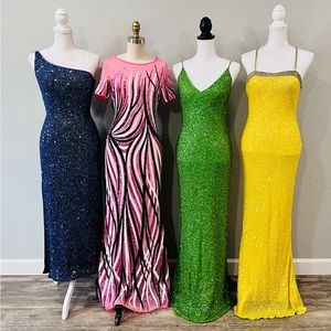 Vintage Beaded Sequined Dresses